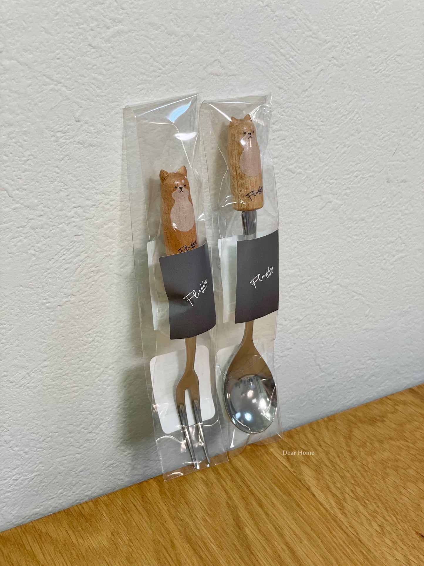 日本製 ❘ Fluffy天然木製動物甜品叉 (12cm)