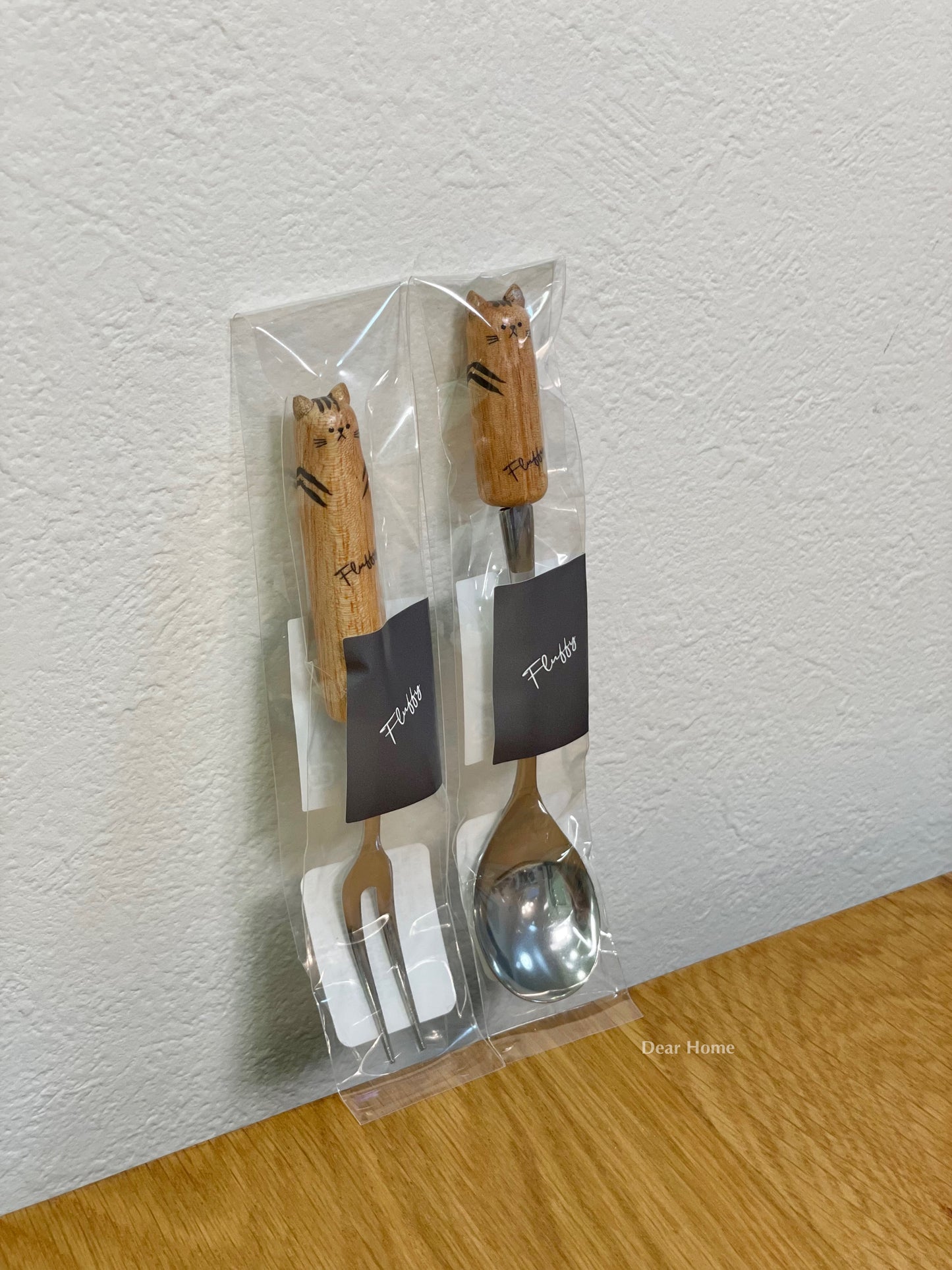 日本製 ❘ Fluffy天然木製動物甜品叉 (12cm)