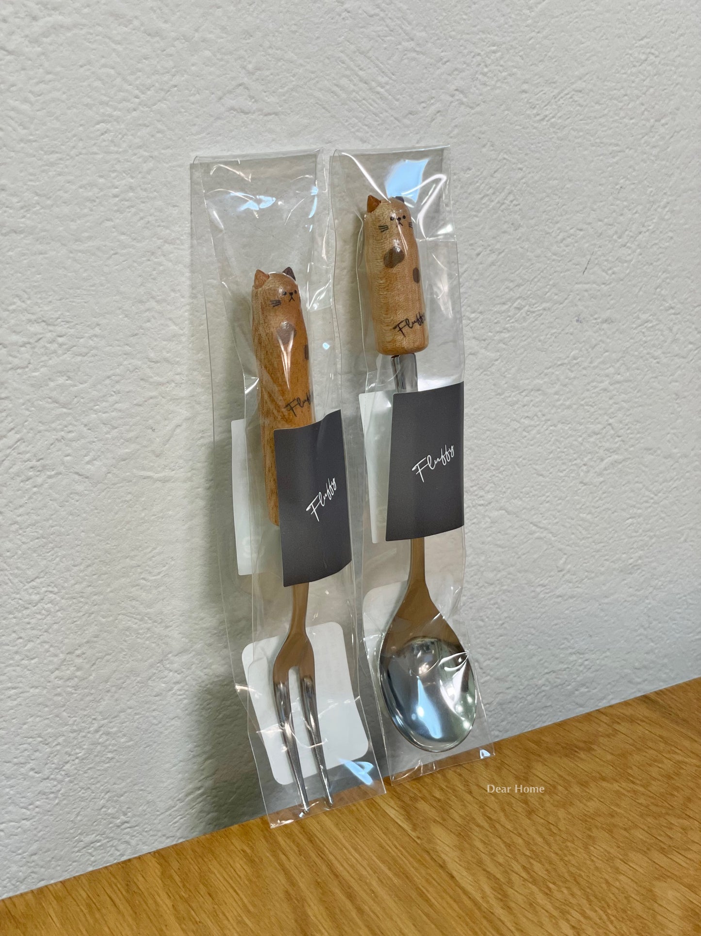 日本製 ❘ Fluffy天然木製動物甜品叉 (12cm)