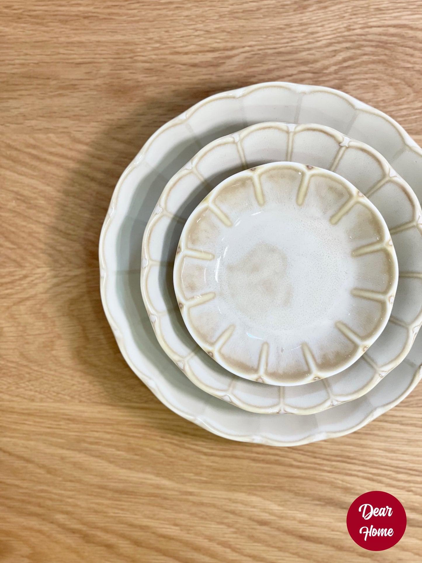 日本製 ❘ 美濃燒花形餐碟 (17.4cm)