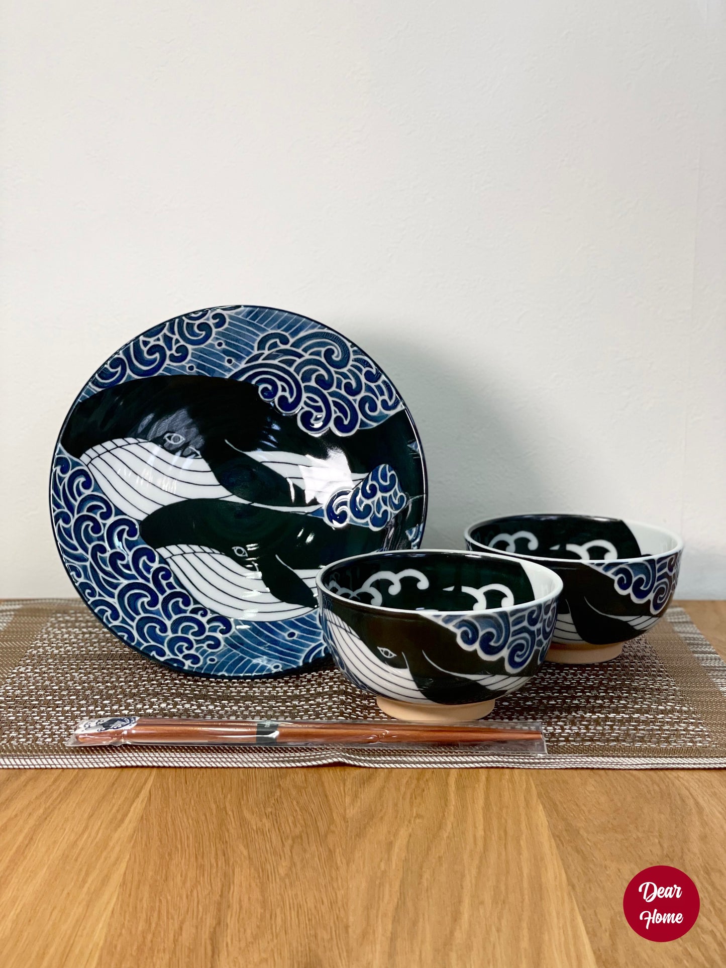 日本製 ❘ 白浪鯨系列美濃燒餐碟 (22cm)