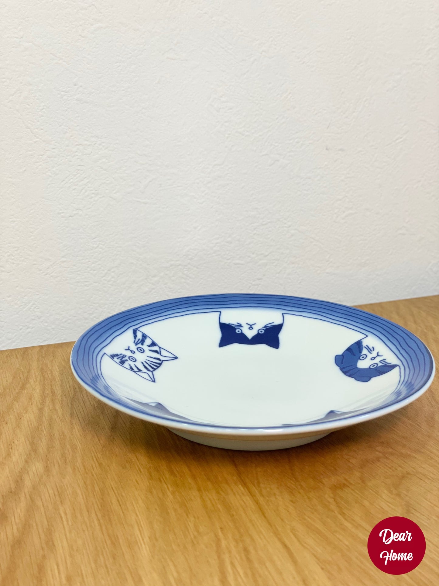 日本製 ❘ Shichita貓咪美濃燒餐碟 (16.3cm)