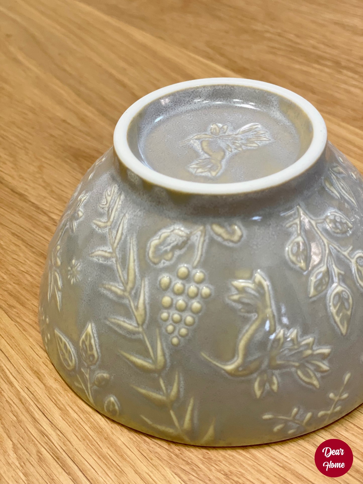 日本製 ❘ 美濃燒蜂鳥浮雕飯碗 (12.5cm)