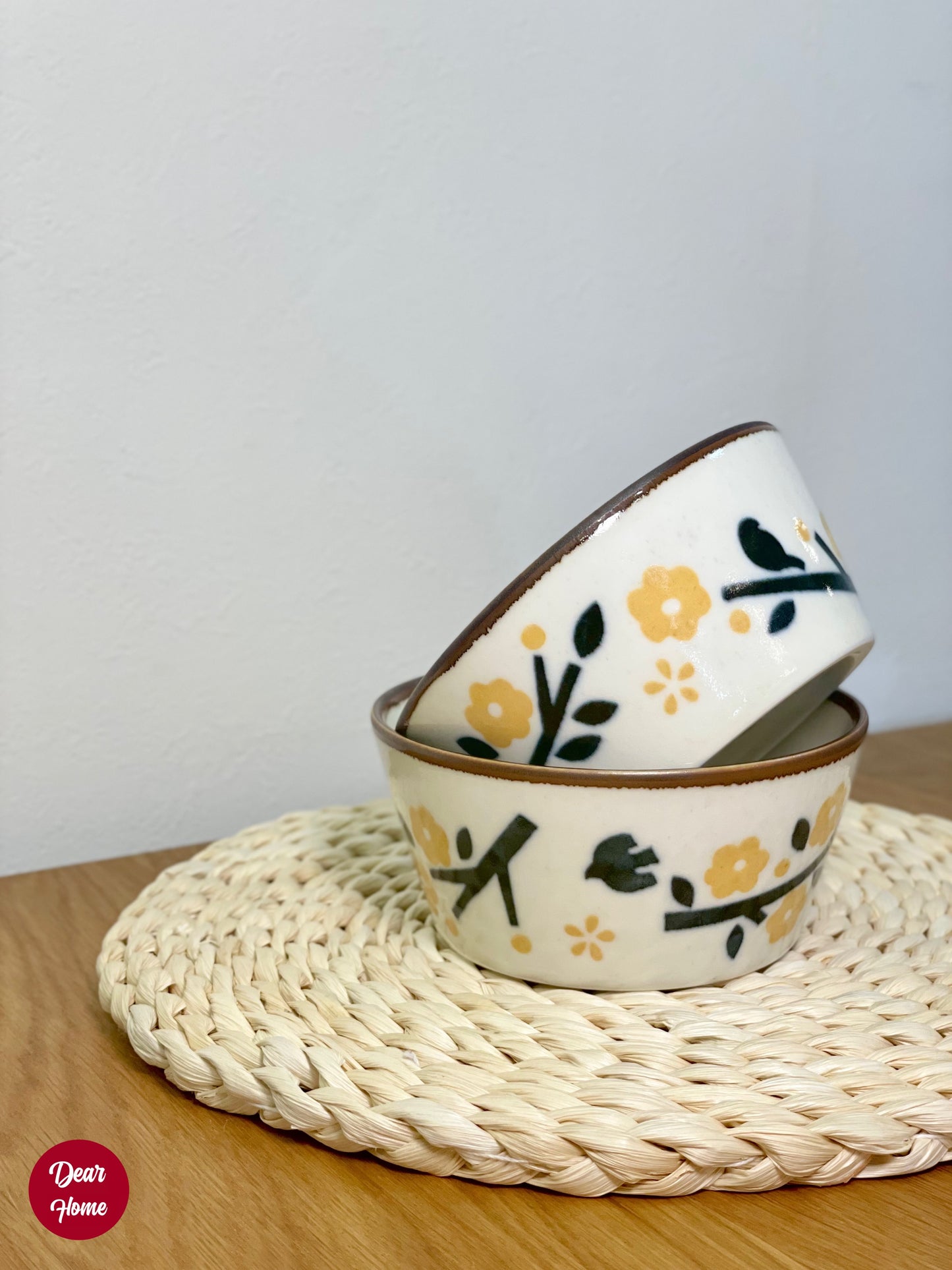 日本製 ❘ Koharu系列黃花美濃燒餐碗 (13.2cm)