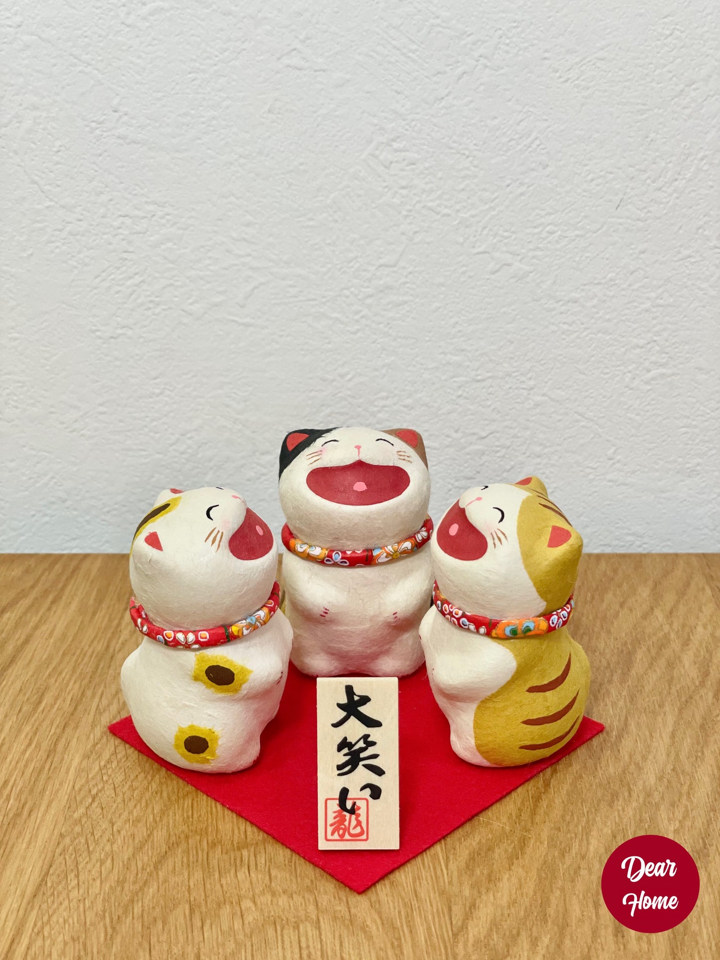 日本製 ❘ 日本和紙大笑貓咪 (坐)