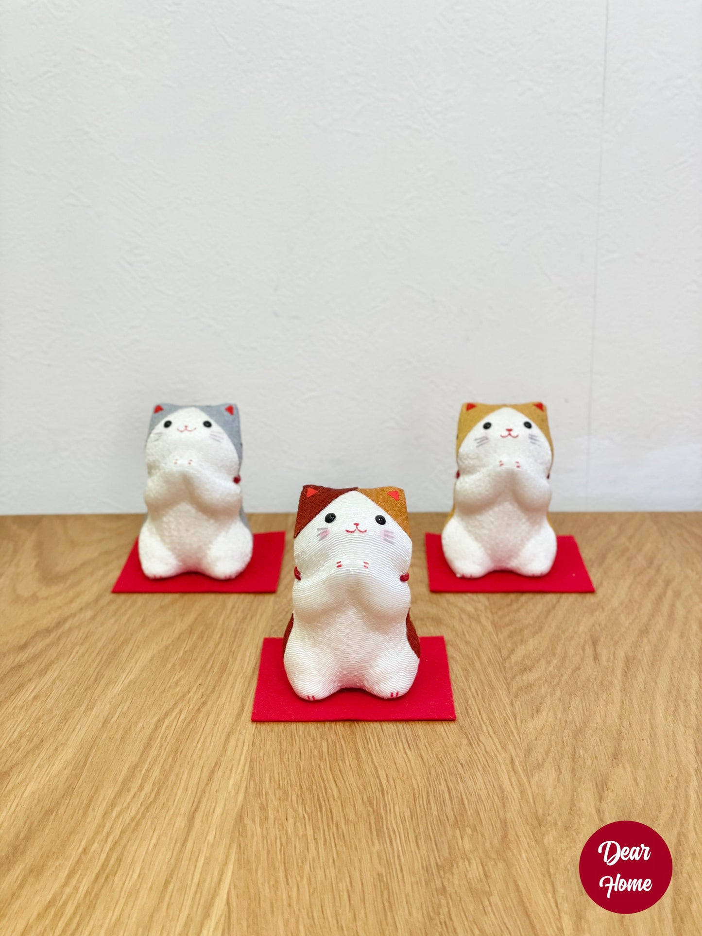 日本製 ❘ 日本絲織布請請祝賀貓咪 (7.5cm)
