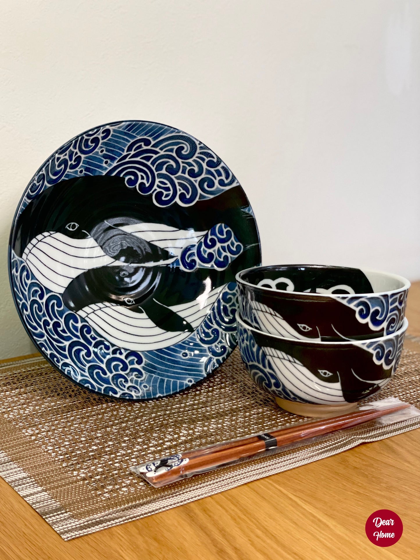 日本製 ❘ 白浪鯨系列美濃燒餐碟 (22cm)