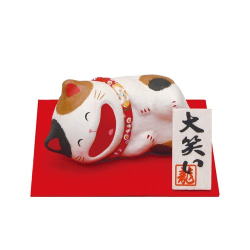 日本製 ❘ 日本和紙大笑貓咪 (躺臥)