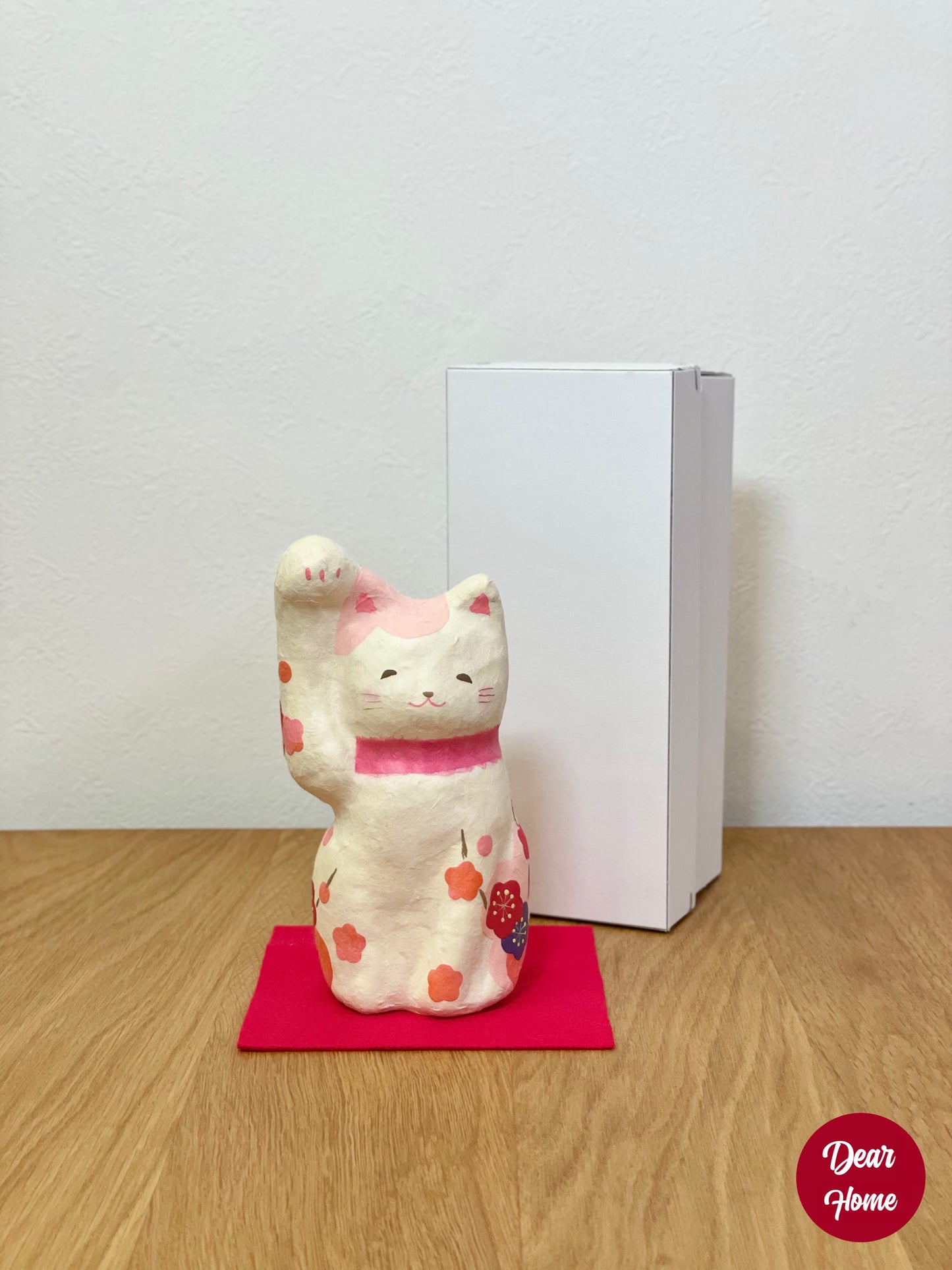 日本製 ❘ 日本和紙吉祥梅花招財貓 (14.5cm)