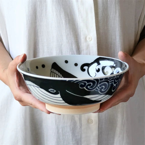 日本製 ❘ 白浪鯨系列美濃燒湯麵碗 (20.7cm)