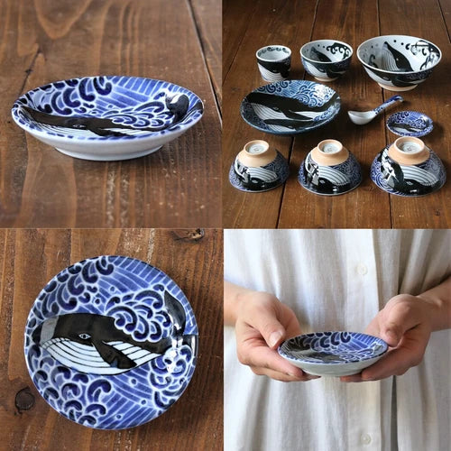 日本製 ❘ 白浪鯨系列美濃燒小碟 (10cm)