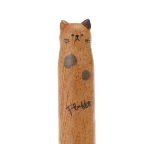 日本製 ❘ Fluffy天然木製動物甜品叉 (12cm)
