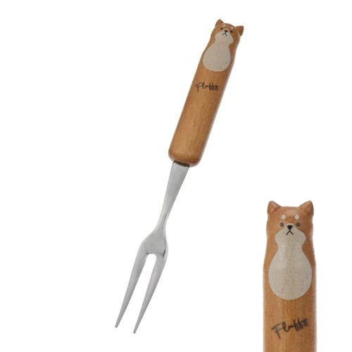 日本製 ❘ Fluffy天然木製動物甜品叉 (12cm)
