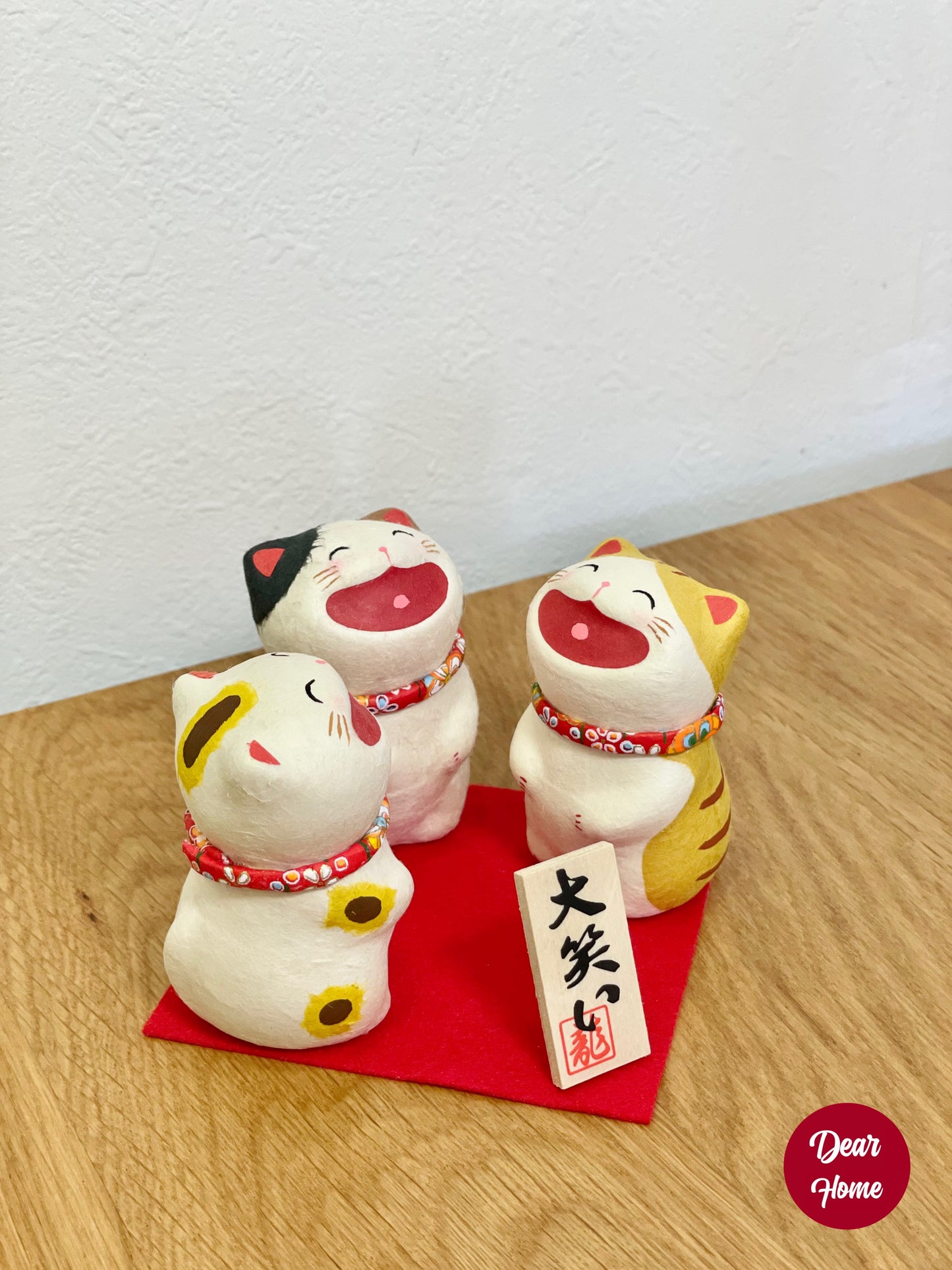 日本製 ❘ 日本和紙大笑貓咪 (坐)