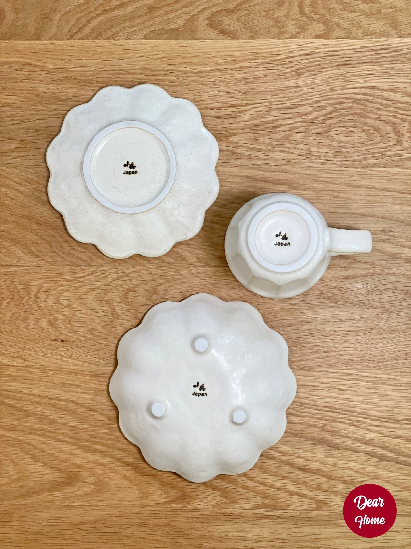 日本製 ❘ Kohyo Rinka小兵系列花形美濃燒餐碟 (15.5cm)
