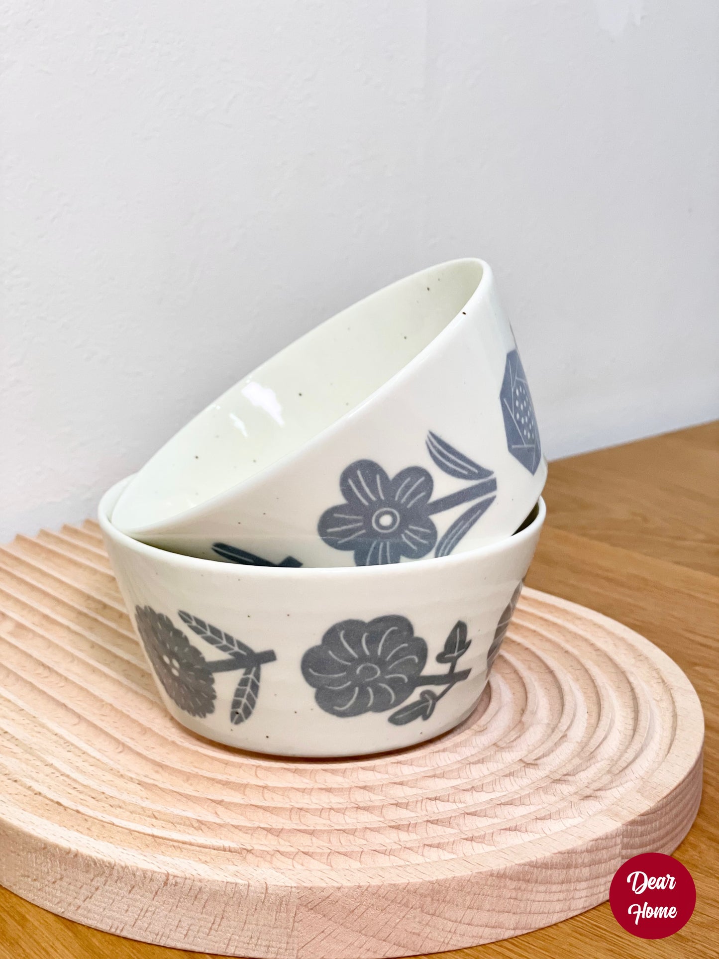 日本製 ❘ Rikka系列花卉美濃燒餐碗 (13.2cm)