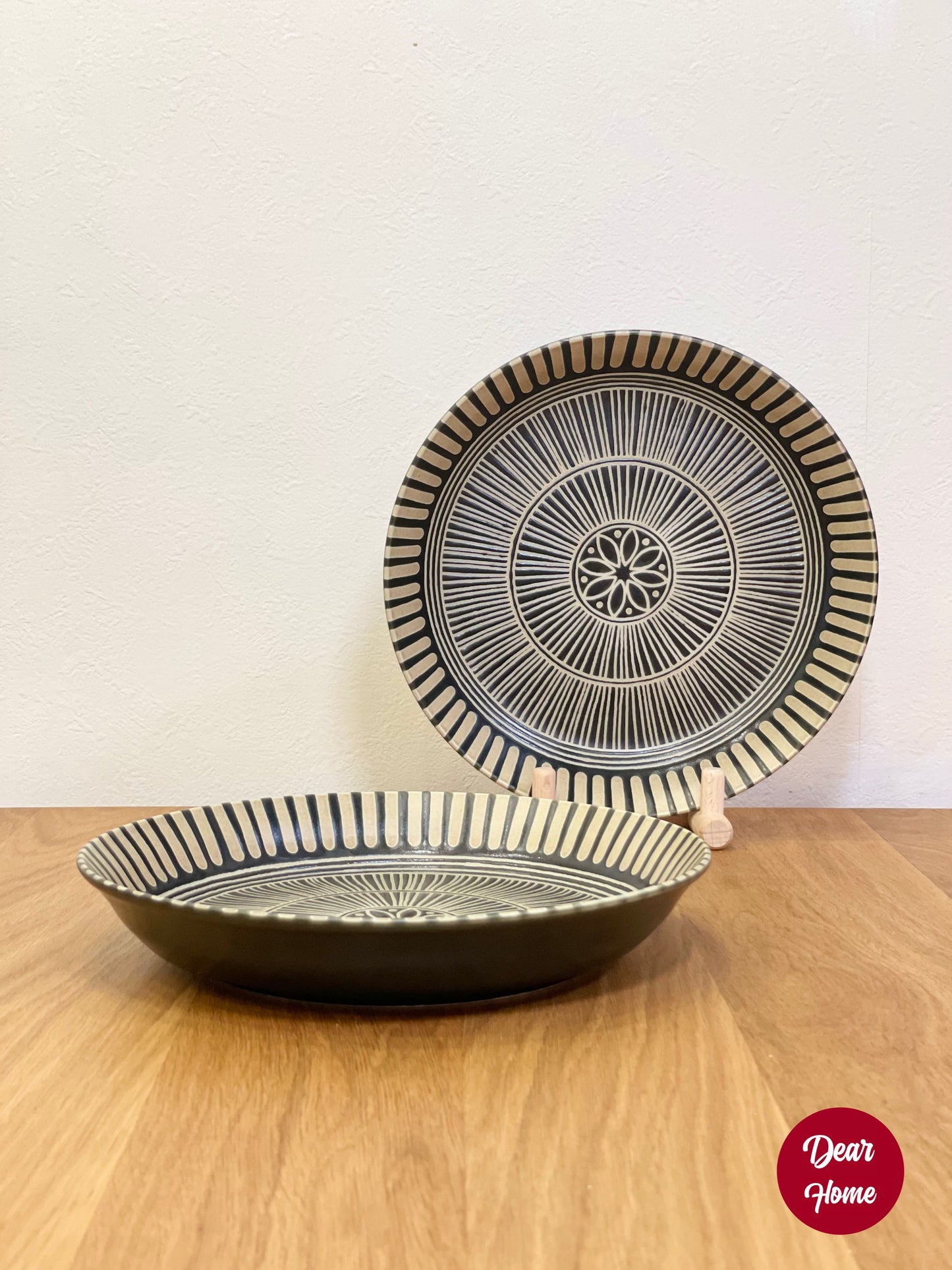 日本製 ❘ Sausalito系列美濃燒深碟 (22.5cm) (黑色)