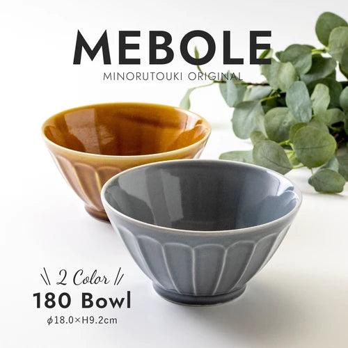 日本製 ❘ Mebole花朵紋美濃燒湯麵碗 (18cm)