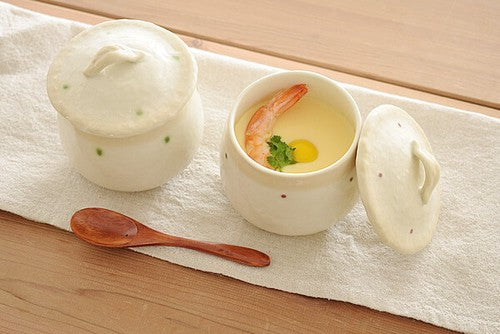 日本製 ❘ 可愛波點美濃燒茶碗蒸 (9cm)