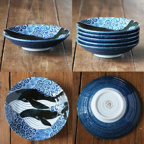 日本製 ❘ 白浪鯨系列美濃燒餐碟 (22cm)