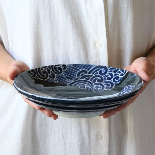 日本製 ❘ 白浪鯨系列美濃燒餐碟 (22cm)
