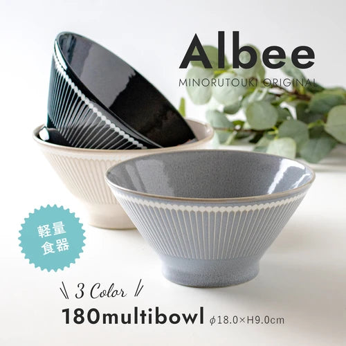 日本製 ❘ Albee系列十草紋美濃燒丼飯碗 (18cm)