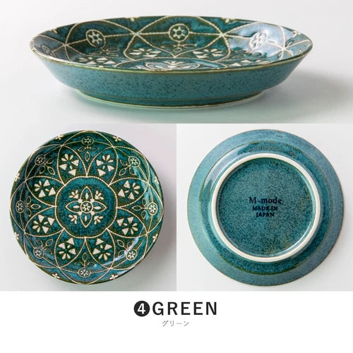 日本製 ❘ 摩洛哥刺繡圖騰美濃燒餐碟 (14cm)