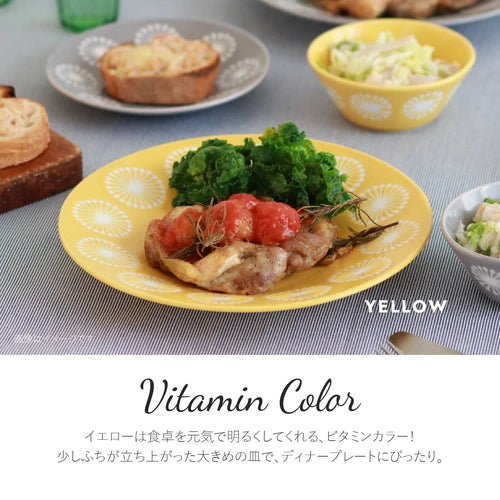 日本製 ❘ Moco系列蒲公英美濃燒餐碟 (22.2cm)