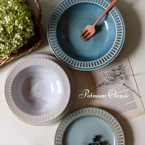 日本製 ❘ Potmum系列美濃燒花瓣紋餐碟