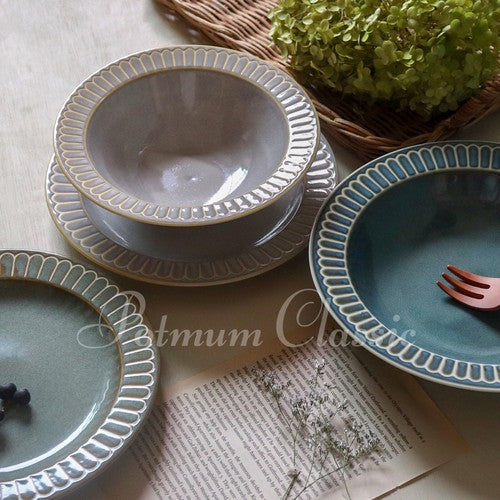 日本製 ❘ Potmum系列美濃燒花瓣紋餐碟