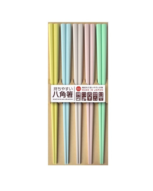 日本製 ❘ Sunlife八角形粉色耐熱筷子 (23cm) (5對)