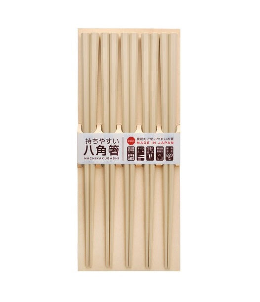 日本製 ❘ Sunlife八角形淺木色耐熱筷子 (23cm) (5對)