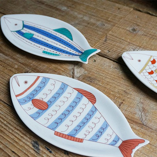 日本製 ❘ 九谷燒魚餐碟