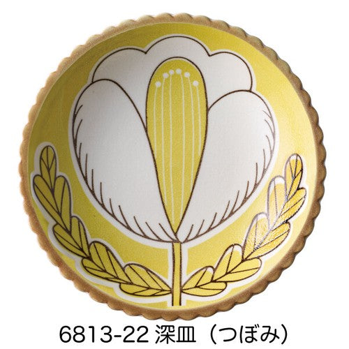 日本製 ❘ Suku Suku系列花卉美濃燒深碟 (21.2cm)