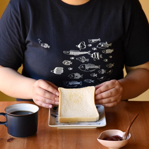 日本製 ❘ Cocomarine系列海洋世界波佐見燒方形餐碟 (17cm)