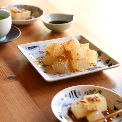 日本製 ❘ Cocomarine系列海洋世界波佐見燒方形餐碟 (17cm)