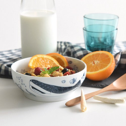 日本製 ❘ Cocomarine系列海洋世界波佐見燒小形湯麵碗 (14cm)