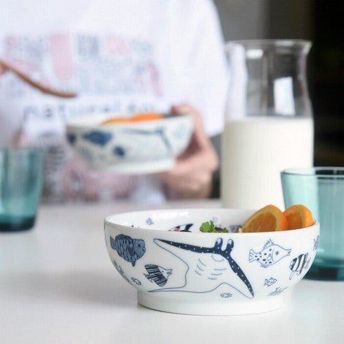 日本製 ❘ Cocomarine系列海洋世界波佐見燒小形湯麵碗 (14cm)