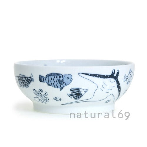 日本製 ❘ Cocomarine系列海洋世界波佐見燒小形湯麵碗 (14cm)