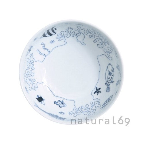 日本製 ❘ Cocomarine系列海洋世界波佐見燒小形湯麵碗 (14cm)