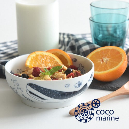 日本製 ❘ Cocomarine系列海洋世界波佐見燒小形湯麵碗 (14cm)