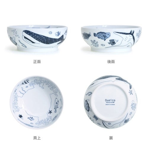 日本製 ❘ Cocomarine系列海洋世界波佐見燒小形湯麵碗 (14cm)
