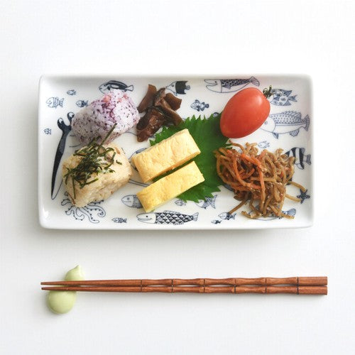 日本製 ❘ Cocomarine系列海洋世界波佐見燒長形餐碟