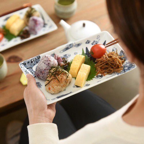 日本製 ❘ Cocomarine系列海洋世界波佐見燒長形餐碟