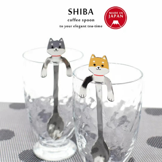 日本製 ❘ 柴犬不銹鋼掛杯小匙 (11.6cm)