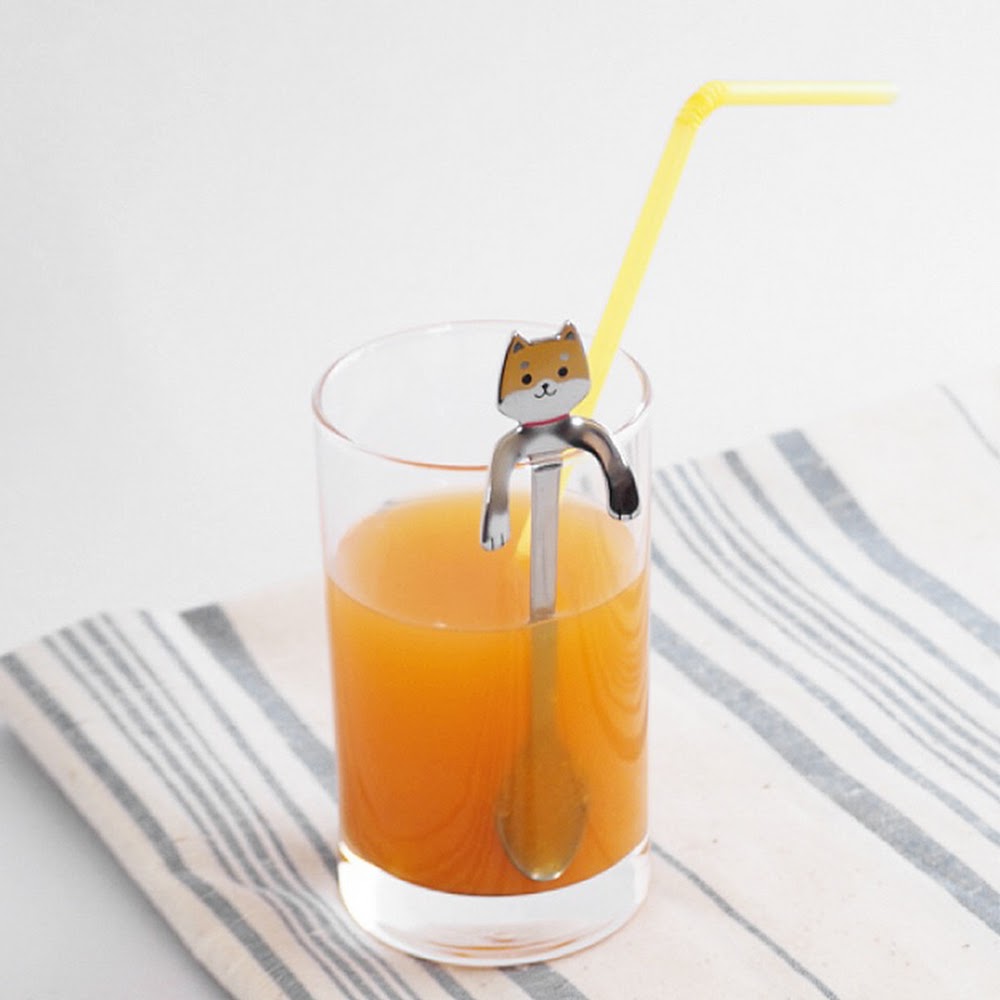 日本製 ❘ 柴犬不銹鋼掛杯小匙 (11.6cm)