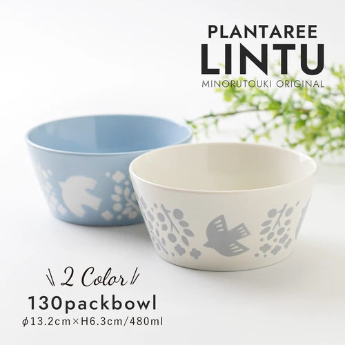 日本製 ❘ Lintu系列小鳥美濃燒餐碗 (13.2cm)
