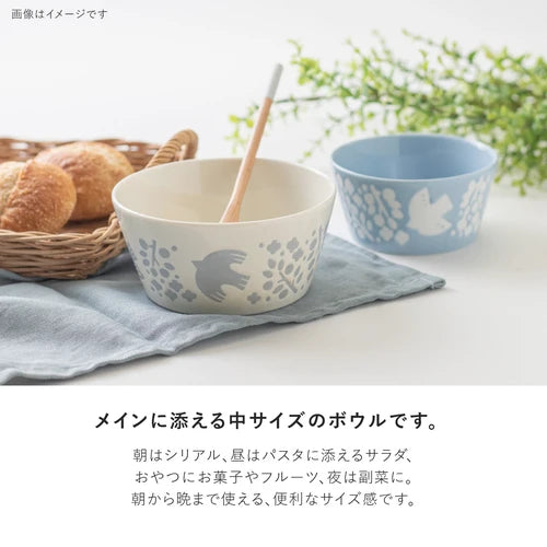 日本製 ❘ Lintu系列小鳥美濃燒餐碗 (13.2cm)