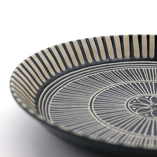 日本製 ❘ Sausalito系列美濃燒深碟 (22.5cm) (黑色)