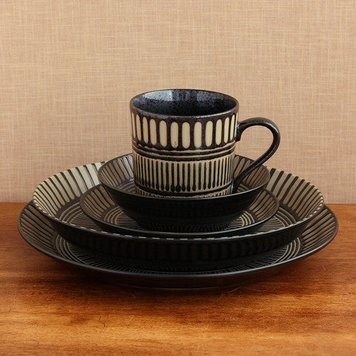 日本製 ❘ Sausalito系列美濃燒深碟 (22.5cm) (黑色)
